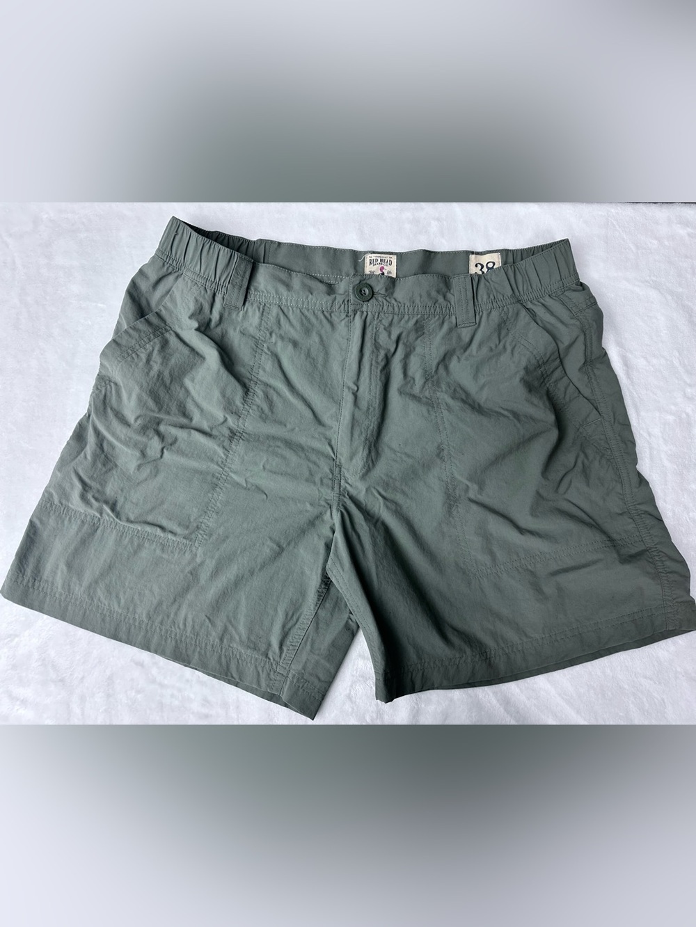 RedHead Brand Co. Men's Olive-Green Flat Front Outdoor Shorts 4 Pockets Size 38
